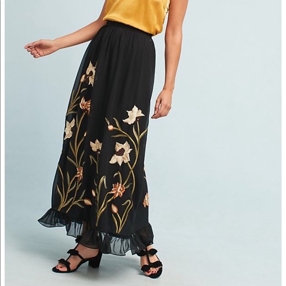 Anthropologie Dresses & Skirts - Anthropologie Varun Bahl flounced floral maxi